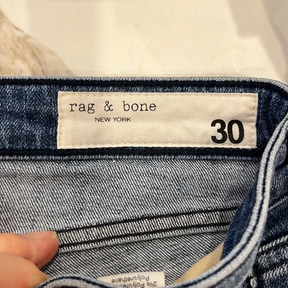 VGUC rag & bone dre low-rise slim boyfriend jeans in colour Star City - Picture 13 of 16